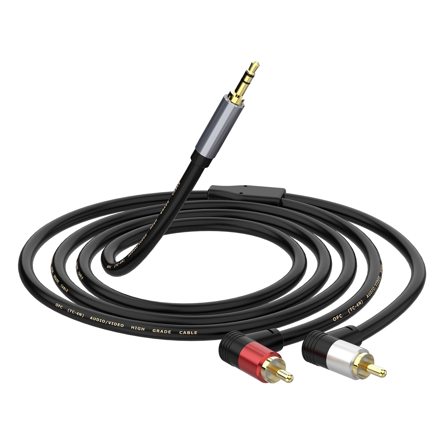 Amazon.com: sovunis 3.5mm to RCA Cable 3.3FT, 90 Degree Right